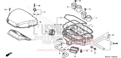 FILTRE A AIR (X/Y/1/2/3/4) CBR1100XX3 de 2003